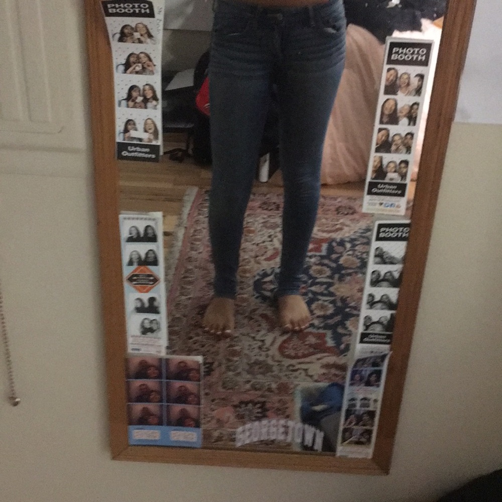 Abercrombie no rips blue jeans